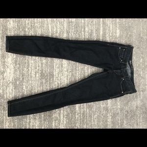 Low rise dark skinny jeans